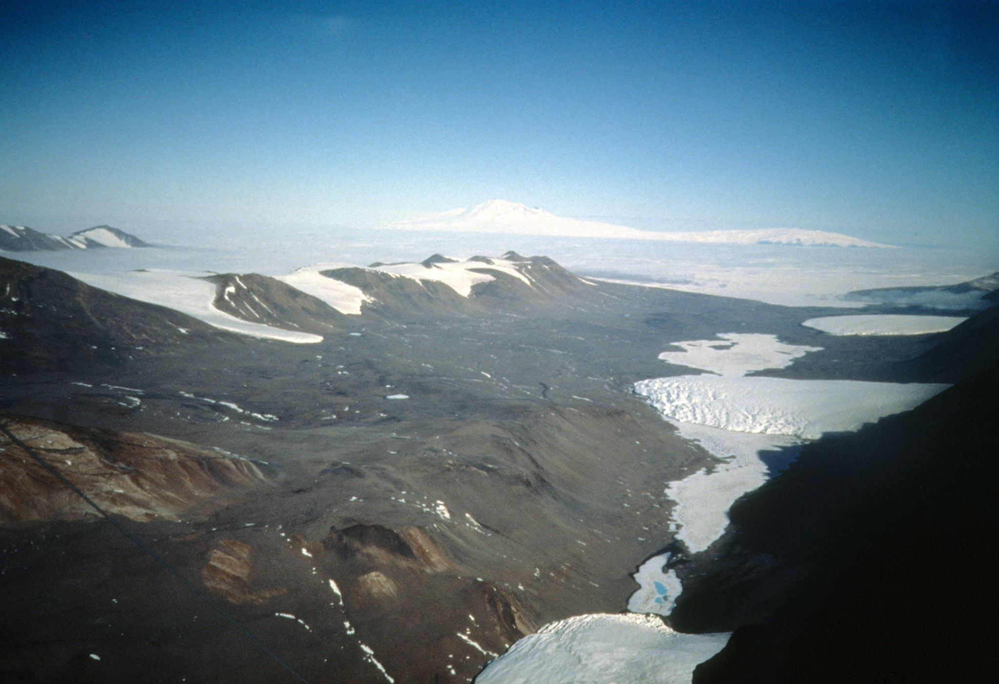 Dry Valleys with Mt Erebus in background